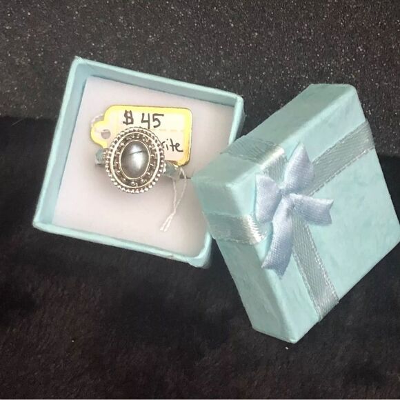 Labradorite Solitaire 925 Sterling Silver Ring Sz 7 - Picture 2 of 7